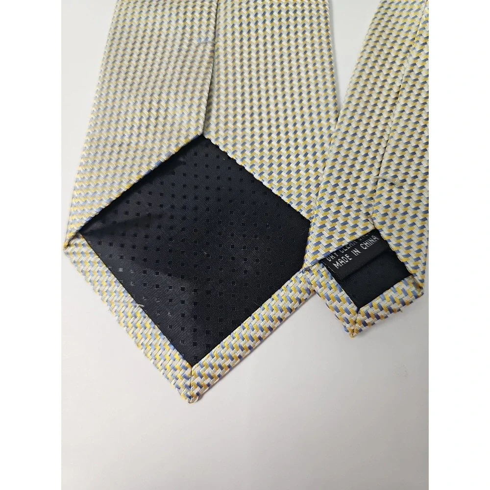 Dicappi Collection Tie 100% Polyester Yellow And‎  Blue